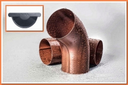 Колено трубы Nika RAL7024 Графит