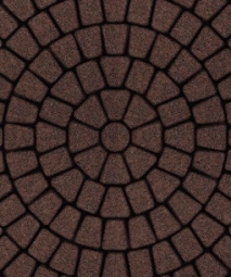 Тротуарная плитка Поревит Классико Коричневый 60 мм 3 камня круговая