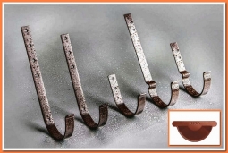 Держатель желоба Nika карнизный RAL8004 Медно-коричневый