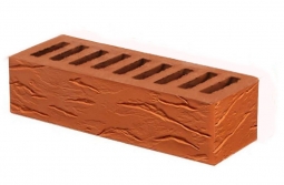 Кирпич лицевой керамический Красный «Рустик» пустотелый Евро 0,7НФ