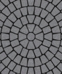 Тротуарная плитка Поревит Классико Гранит Серый 60 мм 3 камня круговая