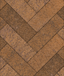 Тротуарная плитка Поревит Паркет Гранит Арабская ночь 80 мм 600х300 мм