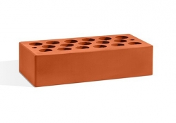 Кирпич лицевой керамический Красный пустотелый одинарный пустотность 36%