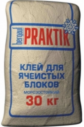 Клей для ячеистых блоков Bergauf Praktik морозостойкий 30кг