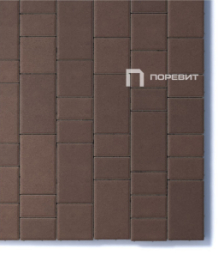 Тротуарная плитка Поревит Старый город Коричневый, 60 мм 3 плиты