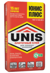 Клей Unis Плюс плиточный для наружных и внутренних работ 5 кг