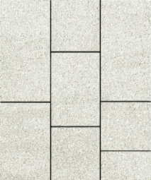 Тротуарная плитка Поревит Трио Белый, 60 мм