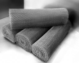 Сетка рабица d=2,5 мм, ячейка 35x35 мм, 1,5х10,0 м оцинкованная