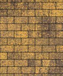 Тротуарная плитка Поревит Прямоугольник Гранит Янтарь 200х100х60 мм